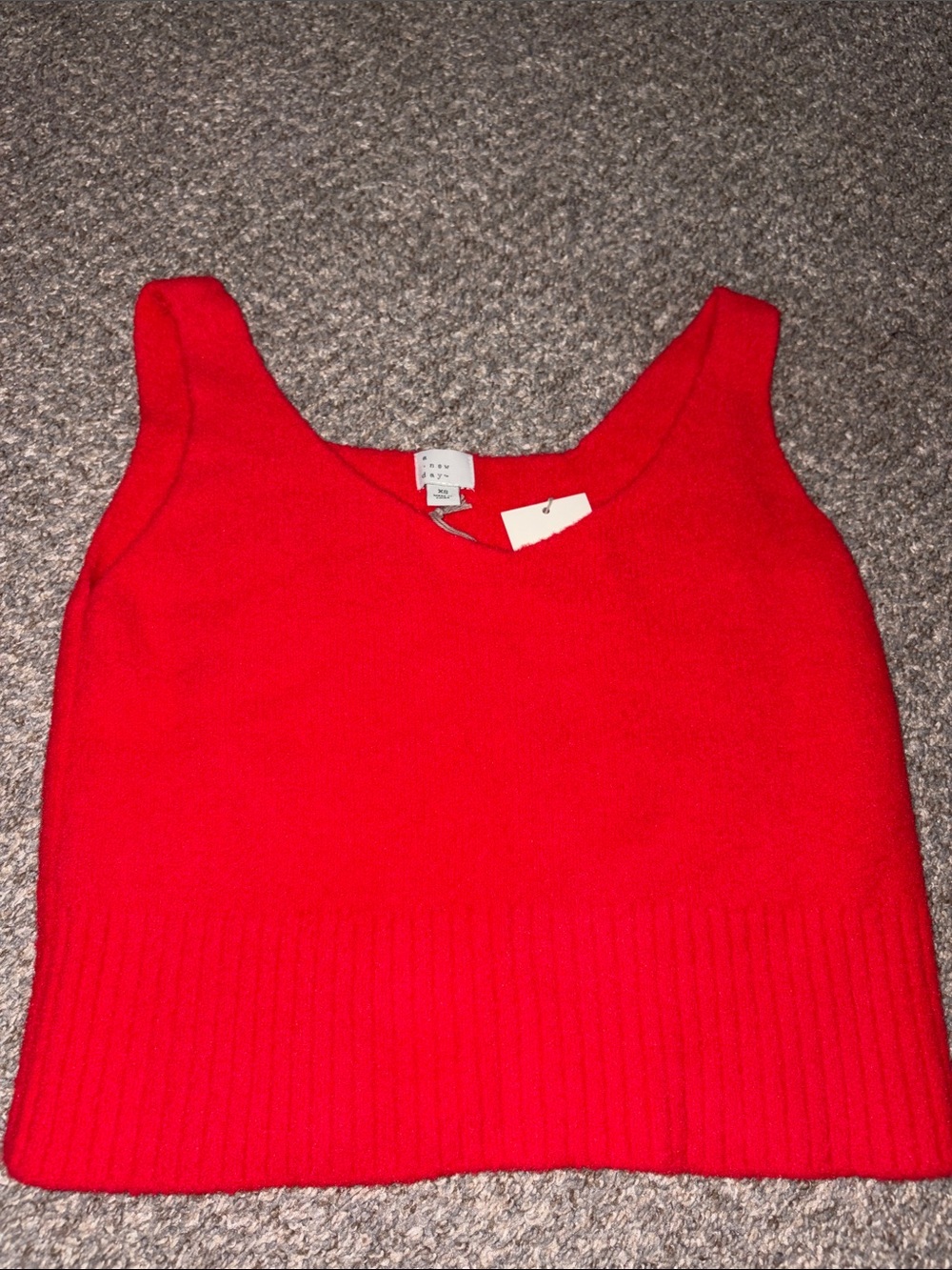 a new day Red Knit Tank Top